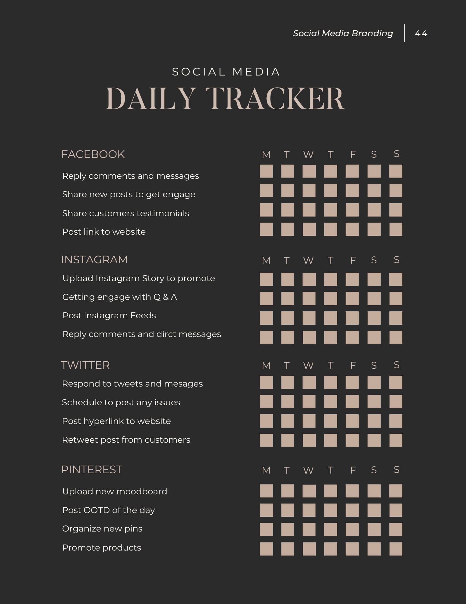 Social Media Workbook
