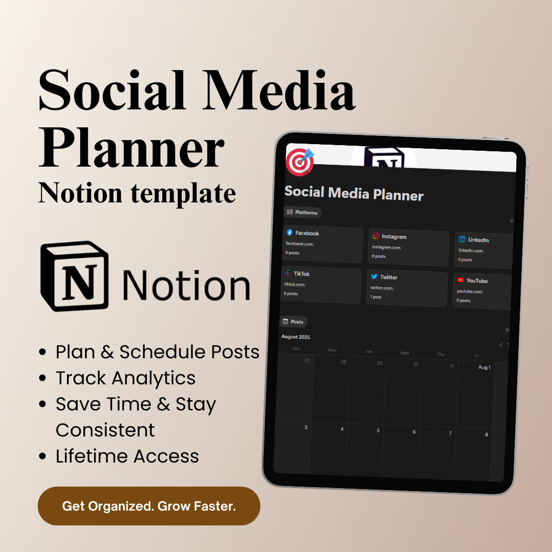 Social Media Planner (Notion Template)